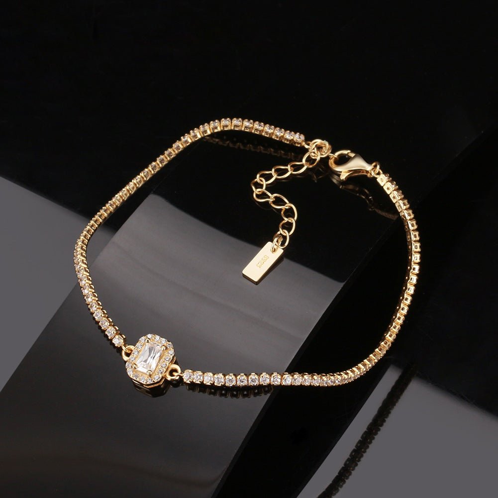S925 Sterling Silver Tennis Bracelet - Affordable Luxury European and American Fashion