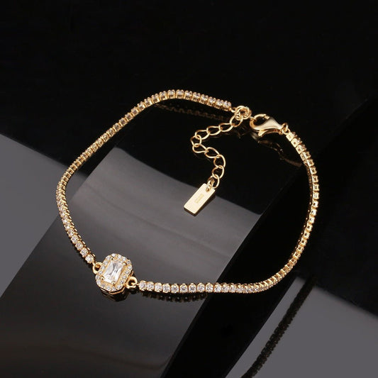 S925 Sterling Silver Tennis Bracelet - Affordable Luxury European and American Fashion