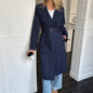 Vacation Solid Color Long Sleeved Overcoat Coat Women Clothing Autumn Winter