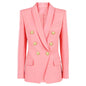 Spring Autumn Advanced Women Classic Green Fruit Collar Blazer High Quality