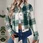 Autumn Winter Short Plaid Cardigan Retro Woolen Bow Coat for Women