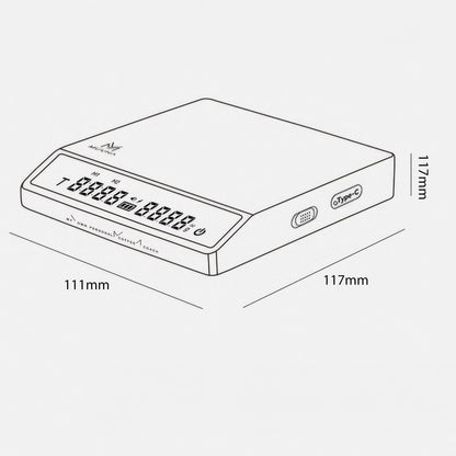 Precision Brew Walnut Digital Coffee Scale