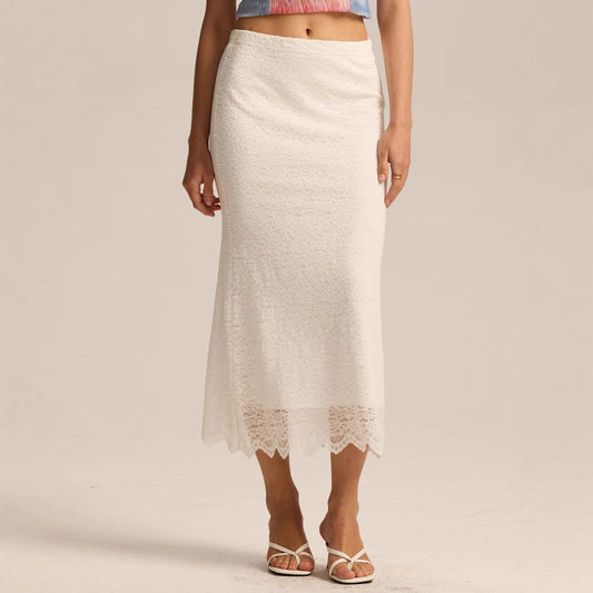 Women Clothing Lace Skirt Spring Summer High Waist One Step Skirt Sexy Slim Hip Long Skirt