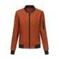 Spring Autumn Thin Flight Jacket Women Casual Long Sleeve Coat Women Loose Collared Varsity Jacket