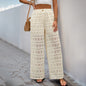 Summer Pants Women High Waist Loose Lace Wide Leg Pants