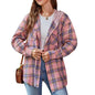 Women Clothing Autumn Winter Women Casual Hoodie Plaid Shirt