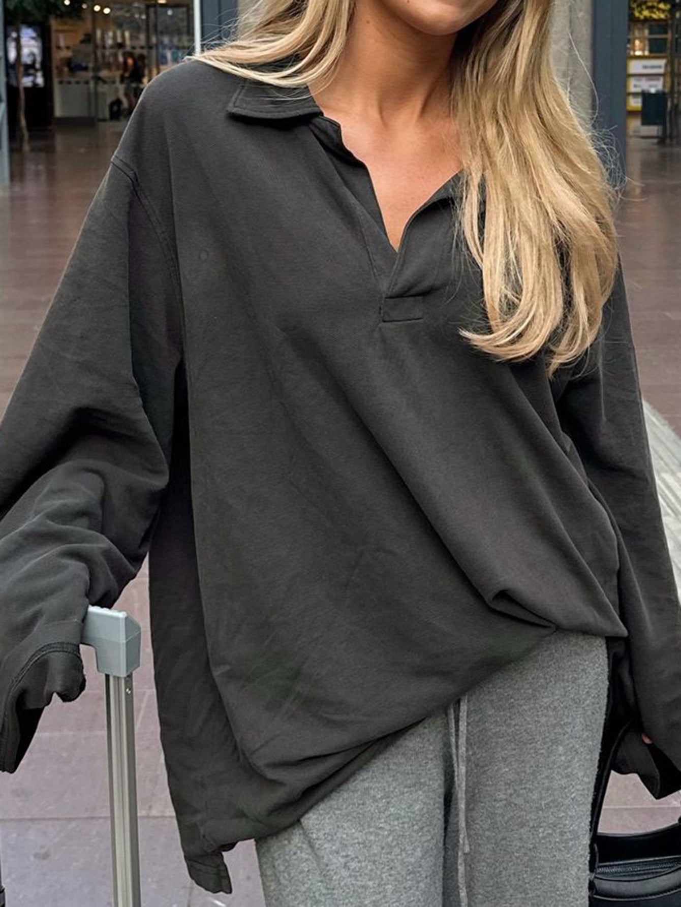 Women Clothing Autumn Winter Casual Vacation Loose Long Sleeved Sweatshirts