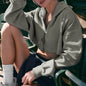 Short Hooded Zipper Sweatshirt Sports Coat Women Autumn Winter Cropped Solid Color Top