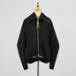 Korean Batwing Sleeve Coat - Collared Short Baggy Fall Jacket