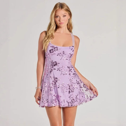 Women Clothing Sequined Cami Dress All Match Dress