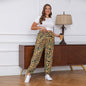 Plus Size Printing Oversized Trousers Casual Women Clothing Loose Tappered Elastic Waist Pants