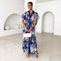 Stand Collar Ruffle Top High Waist Three Dimensional Mid Length Women