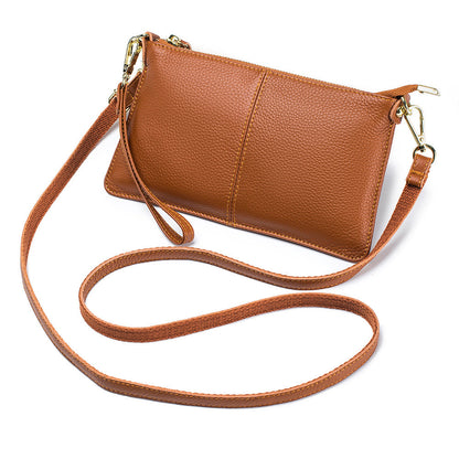 Leather One-Shoulder Clutch for Women - All-Match Leather Handbag
