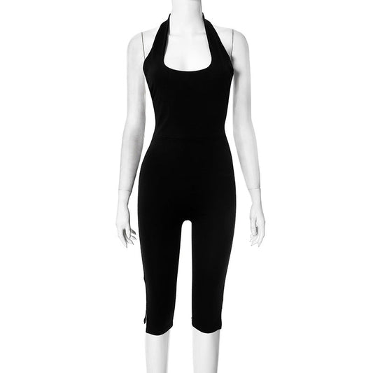 Black Jumpsuit Slim Fit Slimming Women