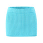 Solid Color Slim Fit Knit Short Skirt for Women Autumn Sexy Casual All Match High Waist Tight Sheath Skirt