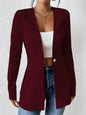 Fashionable V neck One Button Solid Color Long Sleeve Small Blazer