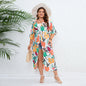 Plus Size Casual Vacation Sun Protection Clothing Bohemian Loose Printed Beach Shawl
