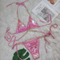 Crystal Diamond Bikini Sexy Bronzing Strap Women Split Swimsuit Swimsuit