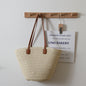 Simple Shoulder Straw Bag Large Capacity Straw Bag Woven Bag Tote Bag Women Seaside Vacation Beach Bag