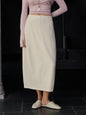 French Office Skirt Women Autumn Winter Back Slit Loose Straight Dress Package Hip Three Dimensional Split Bud Skirt