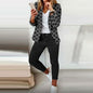 Autumn Winter Floral Print Long Sleeved Casual Small Women Outerwear