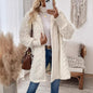 Popular Double Sided Plush Stitching Thread Hooded Cardigan Casual Coat for Women