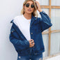 Women Clothing Retro Washed Denim Jacket
