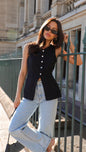 Women Clothing Solid Color V neck Sleeveless Vest Summer Top