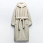 Fall Winter Hooded Faux Fur Coat Women Long Brand Mink Fur Leather Fur Coat Soft Environmental Fur Coat