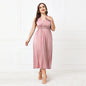 Plus Size Irregular Asymmetric Formal Dress Women Cross Backless Sexy Lace up Dress