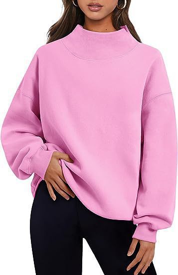 Women Autumn Winter Casual Fleece Shirt Women Thick Half Turtleneck Loose Sweatshirts