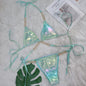 Crystal Diamond Bikini Sexy Bronzing Strap Women Split Swimsuit Swimsuit