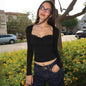 Women Clothing Lace Bottoming Shirt Women Autumn Sexy Skinny Slimming Top