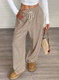 Autumn Winter Solid Color Women Clothes Casual Pants Loose Slimming Wide Leg Pants Office Trousers