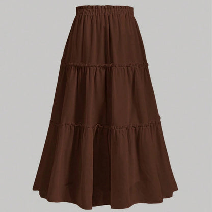 Autumn Wear High Grade Sense Flab Hiding Slimming Skirt Elastic Waist Women Long Skirt