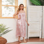 Plus Size Sling Dress Women Satin Loose Nightdress Girls Wearable
