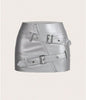 Leather Short Skirt Tight Street Hipster Sexy Leather Skirt Sexy Japanese Buckle Skirt