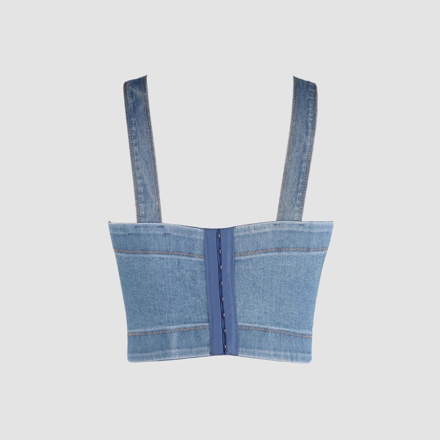 Cross Denim Hand-Stitched Diamond Sling Washed Removable Thick Shoulder Strap Back Strap Buckle Outer Wear