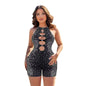 Drilling Hollow Out Cutout Sheath Stretch Sleeveless Jumpsuit