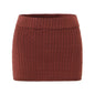 Solid Color Slim Fit Knit Short Skirt for Women Autumn Sexy Casual All Match High Waist Tight Sheath Skirt