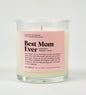 Best Mom Ever Glass Candle
