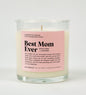 Best Mom Ever Glass Candle