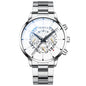 Steel Band Calendar Quartz Watch