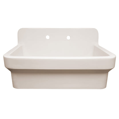 Old Fashioned Country Fireclay Utility Sink with High Backsplash
