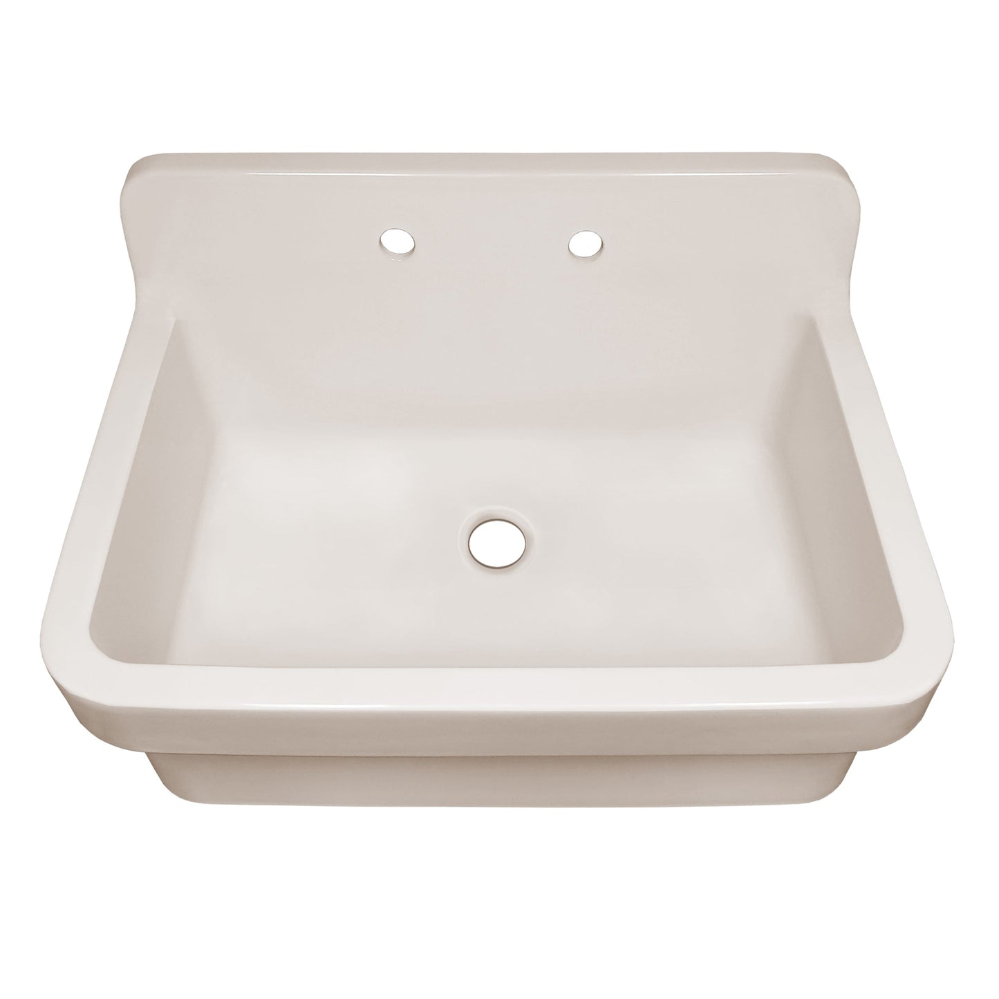 Old Fashioned Country Fireclay Utility Sink with High Backsplash