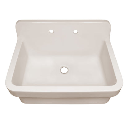 Old Fashioned Country Fireclay Utility Sink with High Backsplash