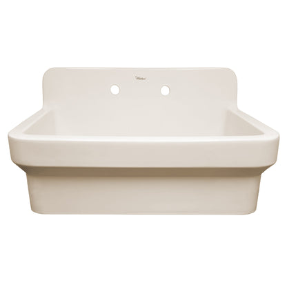 Old Fashioned Country Fireclay Utility Sink with High Backsplash