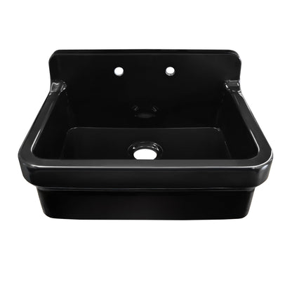 Old Fashioned Country Fireclay Utility Sink with High Backsplash