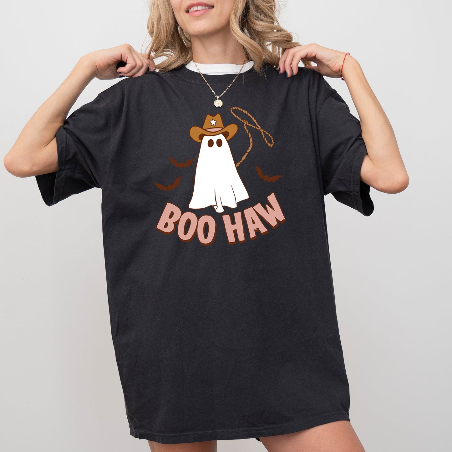 Boo Haw Cowboy Ghost, Funny, Witch, Aesthetic, Meme, Halloween, Spooky, Costume, Tshirt Comfort Colors T-Shirt
