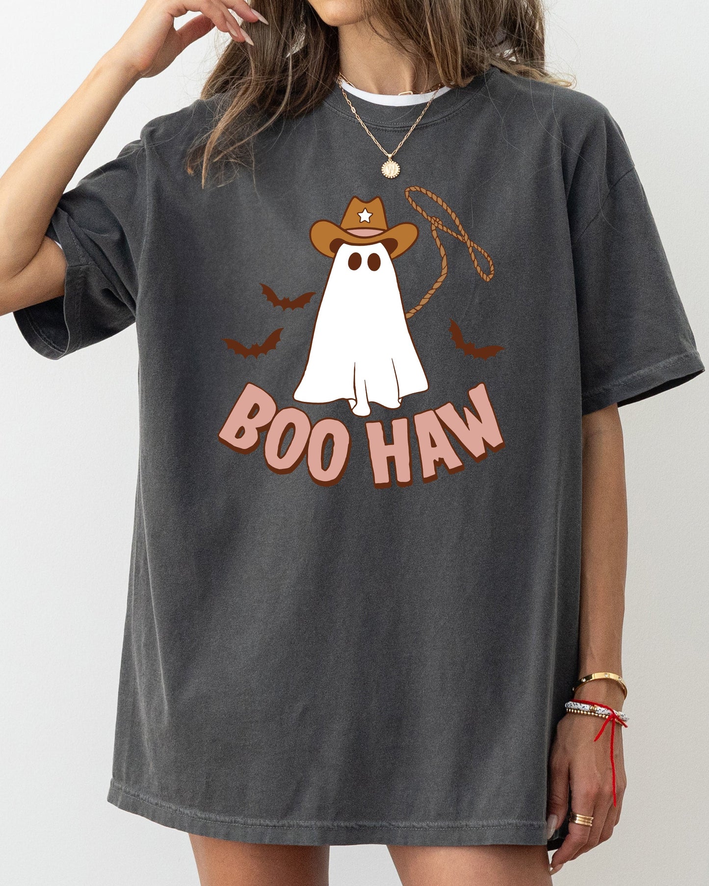 Boo Haw Cowboy Ghost, Funny, Witch, Aesthetic, Meme, Halloween, Spooky, Costume, Tshirt Comfort Colors T-Shirt